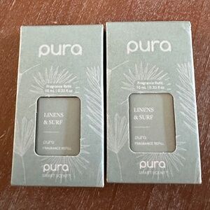 2 PURA Smart Scent - Diffuser Refills - Linens & Surf - Brand New